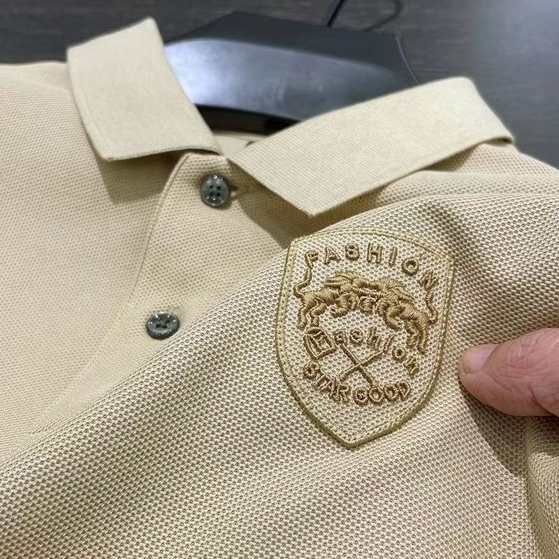 Men's Big/Tall Wholesale Golf Polo Shirts Customizable Embroidered Logo Short Sleeve Casual Knitted Fabric Silk Plain Blank