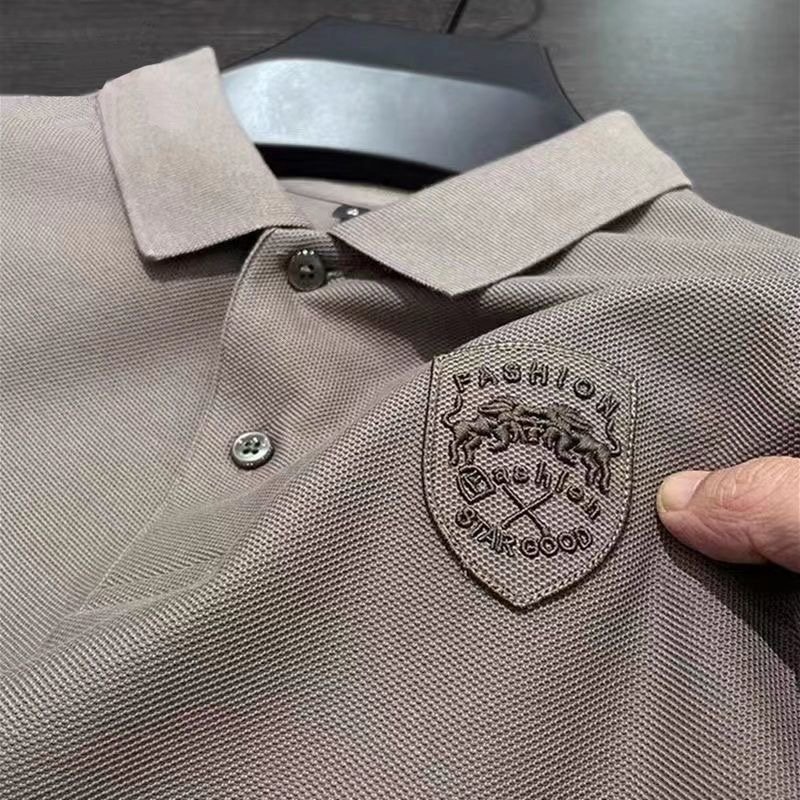 Men's Big/Tall Wholesale Golf Polo Shirts Customizable Embroidered Logo Short Sleeve Casual Knitted Fabric Silk Plain Blank