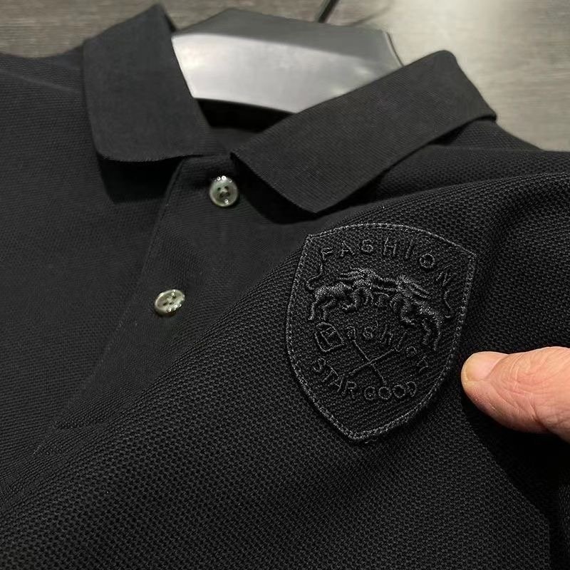 Men's Big/Tall Wholesale Golf Polo Shirts Customizable Embroidered Logo Short Sleeve Casual Knitted Fabric Silk Plain Blank