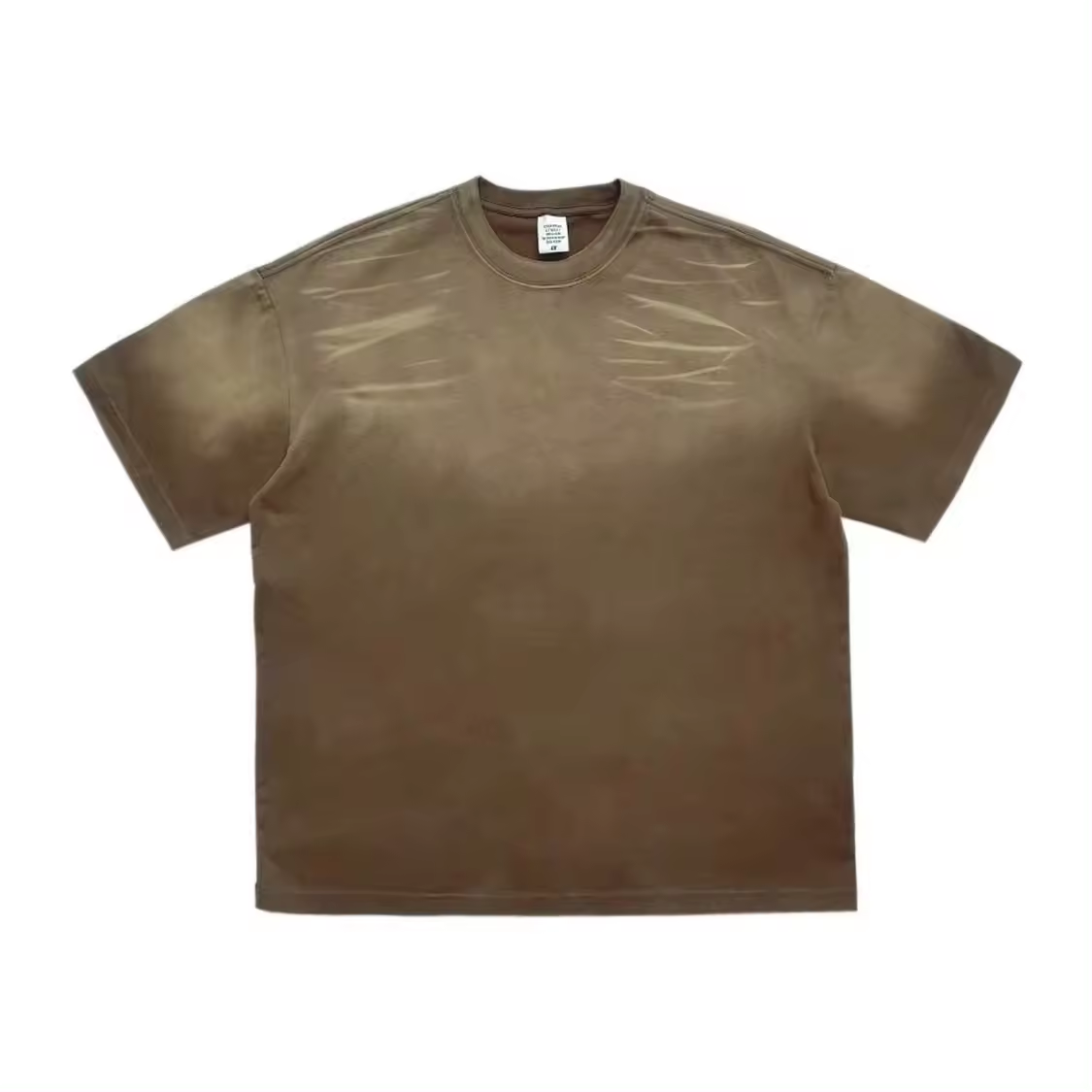 Custom 250G spray dyeing and washed style Tshirt O-neck Men Drop Shoulder Plus Size t-shirts men's casual t shirt