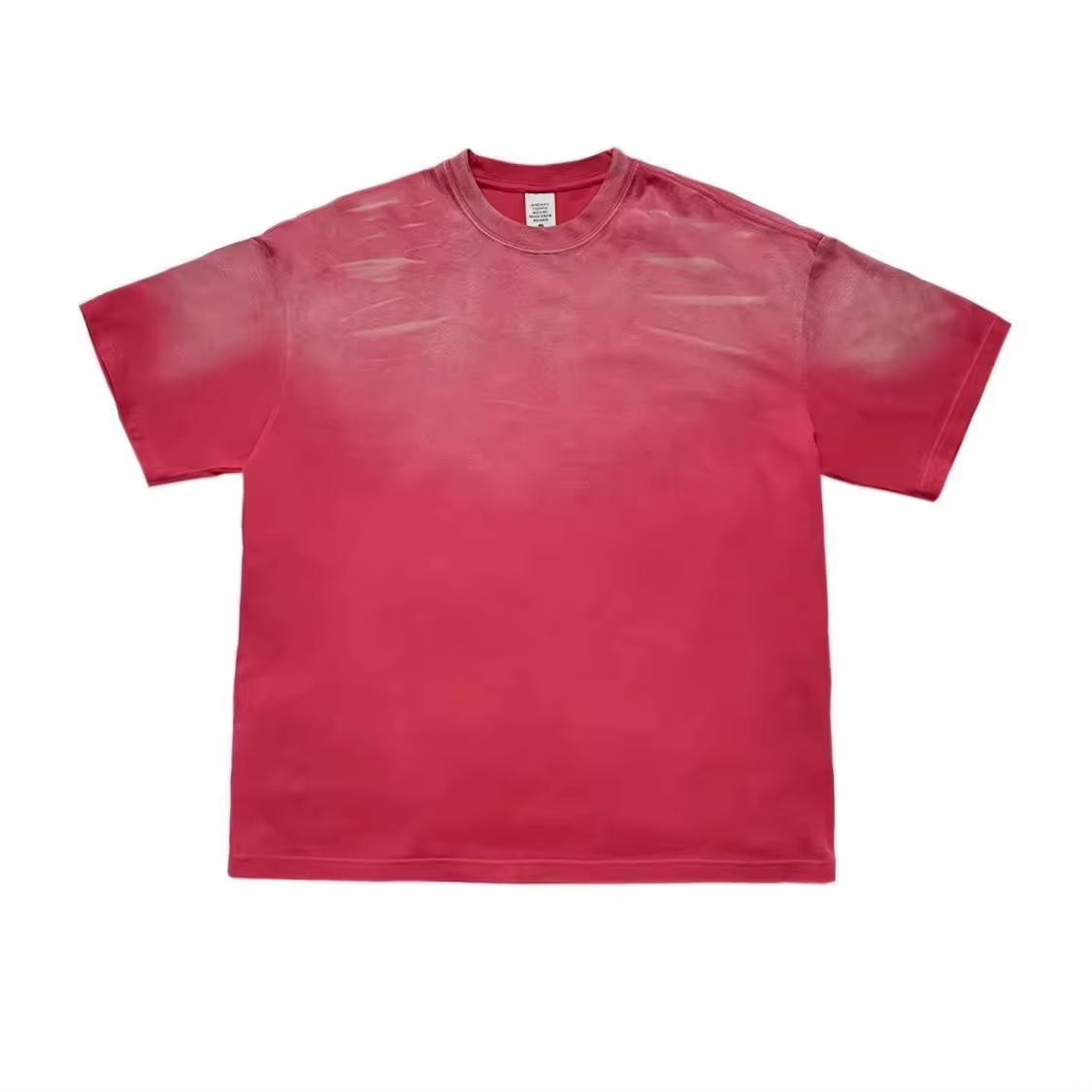 Custom 250G spray dyeing and washed style Tshirt O-neck Men Drop Shoulder Plus Size t-shirts men's casual t shirt