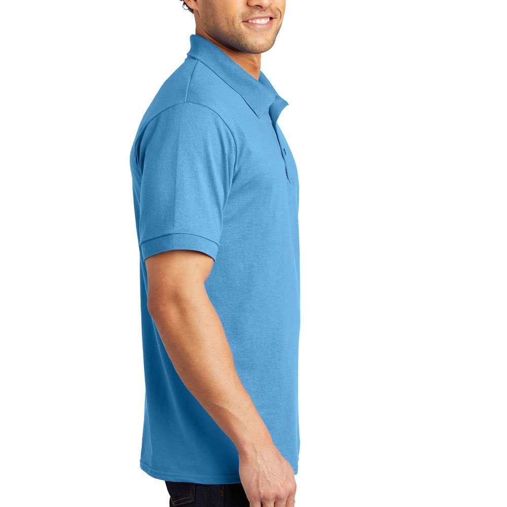 2023 New Custom Logo Solid Sky Blue color plain blank polyester embroidery t shirt cotton t-shirts men's polo shirts cheap
