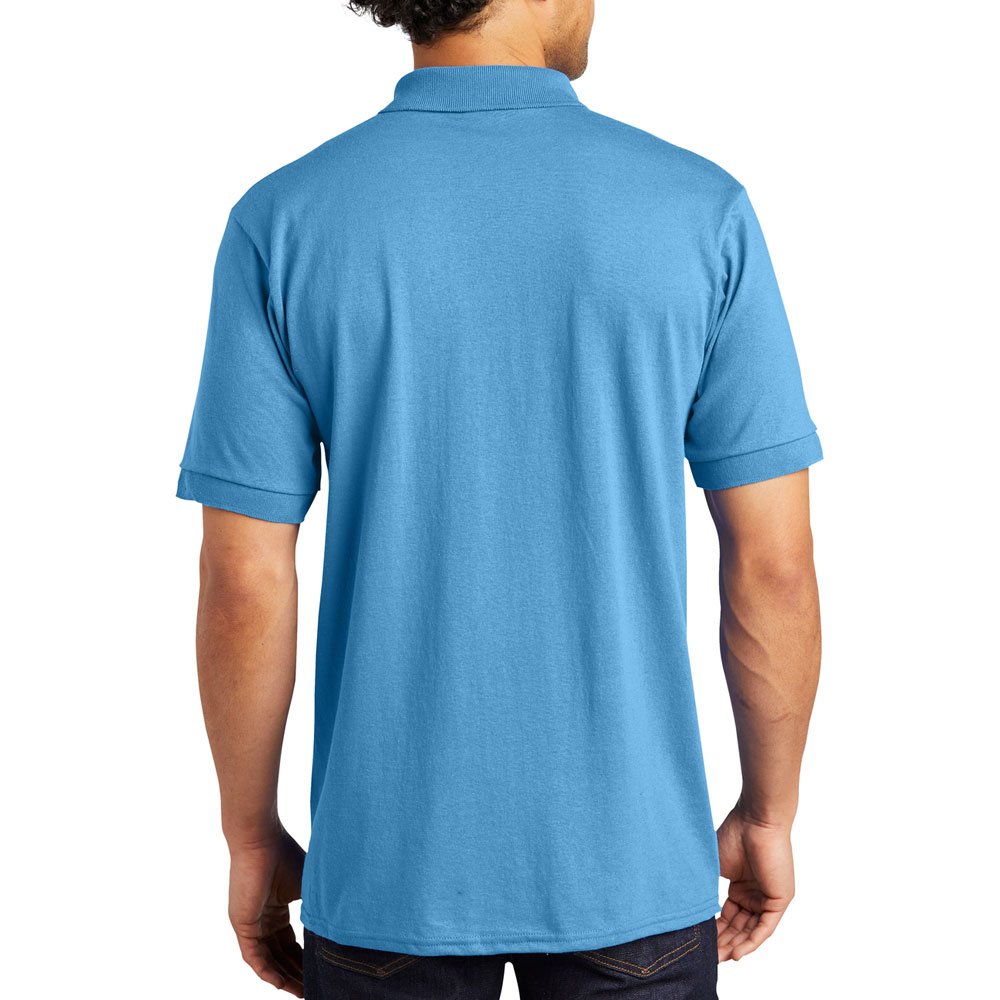 2023 New Custom Logo Solid Sky Blue color plain blank polyester embroidery t shirt cotton t-shirts men's polo shirts cheap