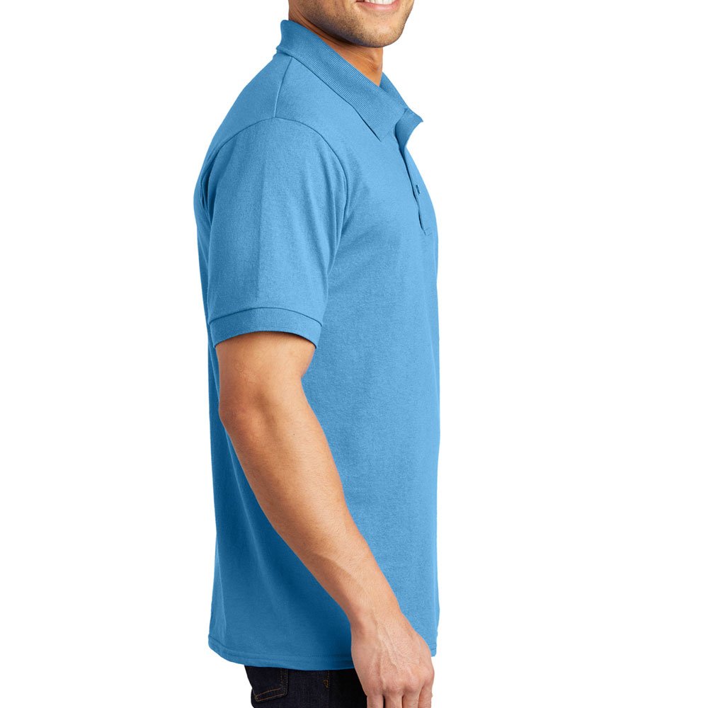 2023 New Custom Logo Solid Sky Blue color plain blank polyester embroidery t shirt cotton t-shirts men's polo shirts cheap