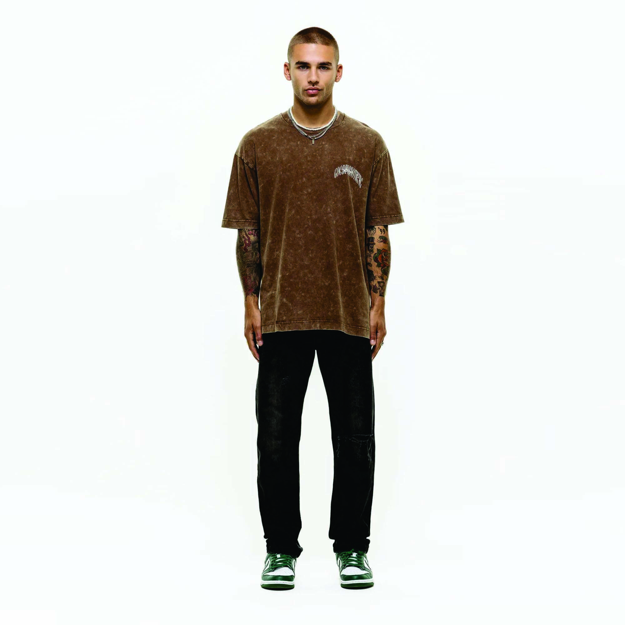 94% Cotton 6% Spandex Men's Mauve Drop Shoulder Raglan T-Shirt - Fitted Crew Neck Performance Tee