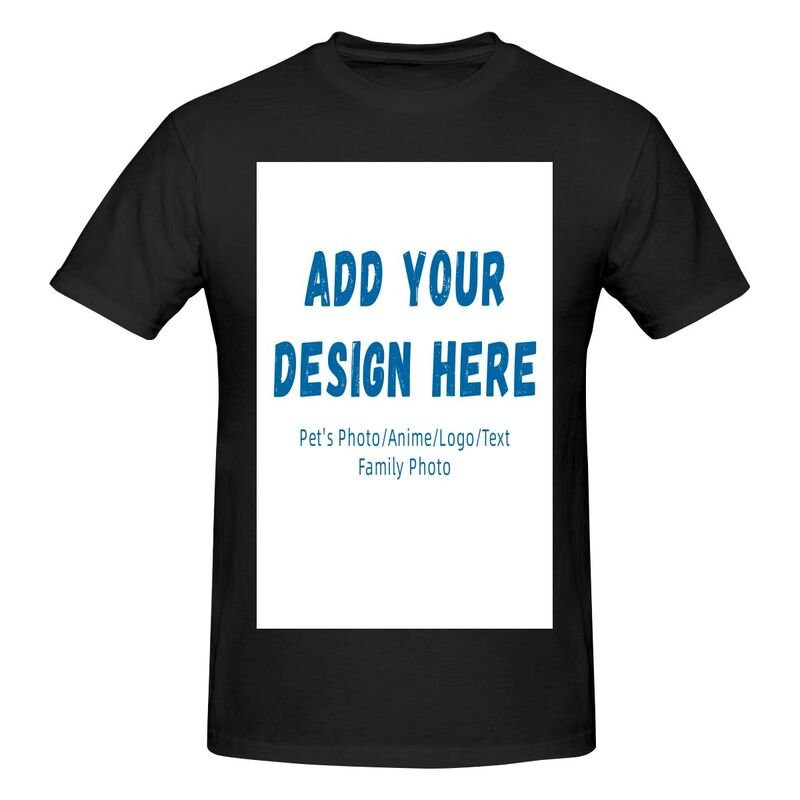 JX Men Customized T Shirts Personalized Customize Your Own Design T-Shirt Custom Image Shirt