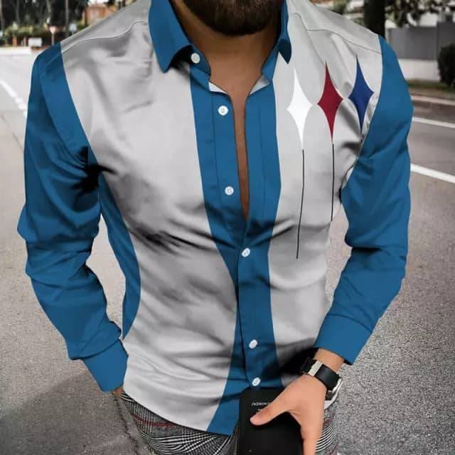 Men's High Quality Custom Bowling Hawaiian Fishing Shirts 100% Polyester Vintage Shirt for Men Formal Personality Shirt