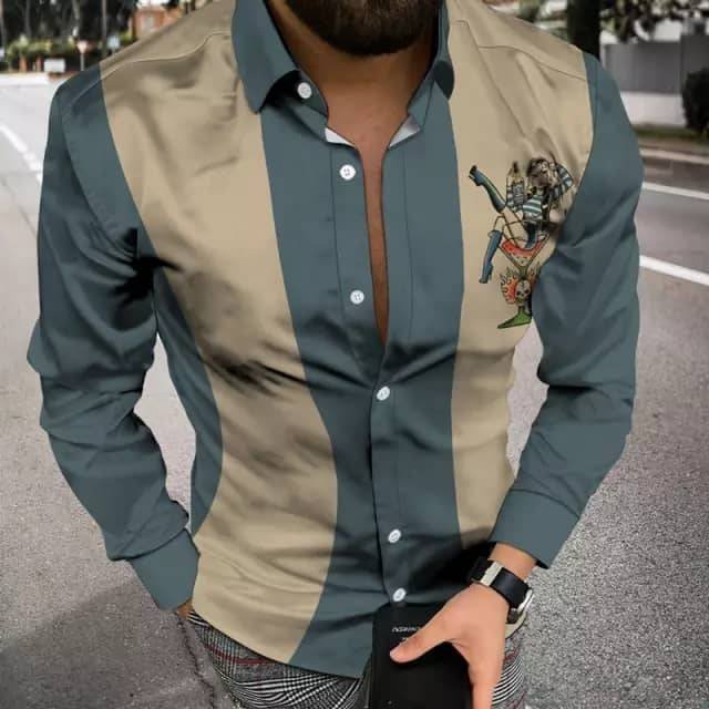 Men's High Quality Custom Bowling Hawaiian Fishing Shirts 100% Polyester Vintage Shirt for Men Formal Personality Shirt