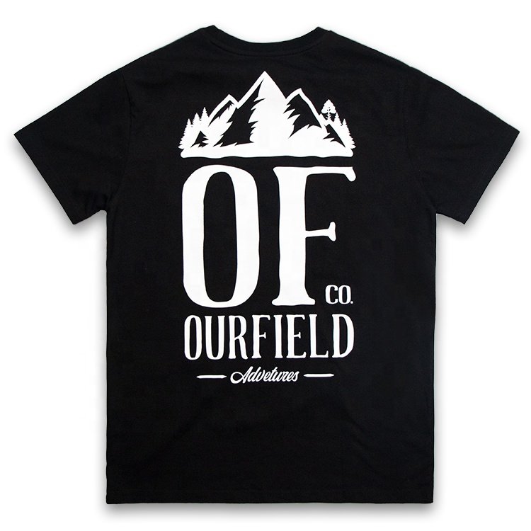 High Quality Cotton Men's T-shirt With Print Latest Design T-shirt Printing Custom Printing 100% Cotton Black T Shirts