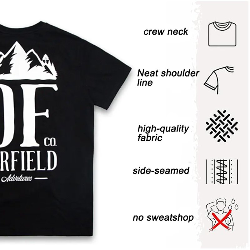 High Quality Cotton Men's T-shirt With Print Latest Design T-shirt Printing Custom Printing 100% Cotton Black T Shirts