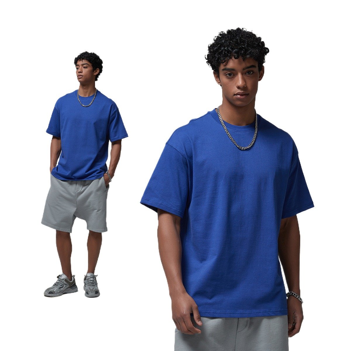 Wholesale 100% Cotton blank Oversized Tshirt 260G Heavy Weight Custom 3d Logo Men Puff Print Tee men's t-shirts