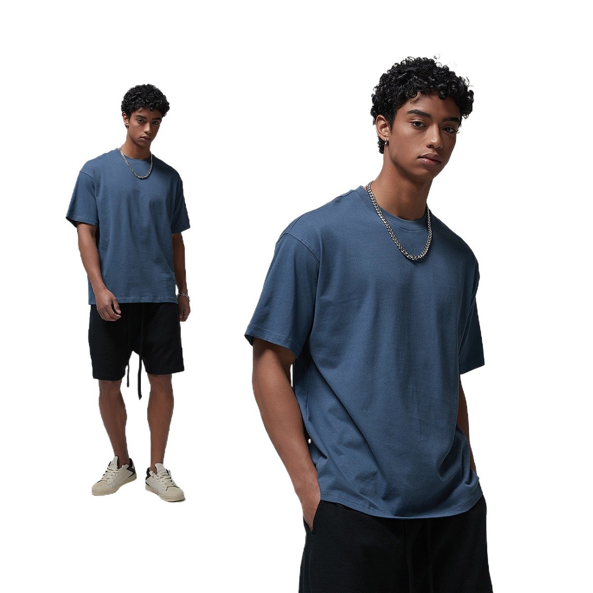 Wholesale 100% Cotton blank Oversized Tshirt 260G Heavy Weight Custom 3d Logo Men Puff Print Tee men's t-shirts