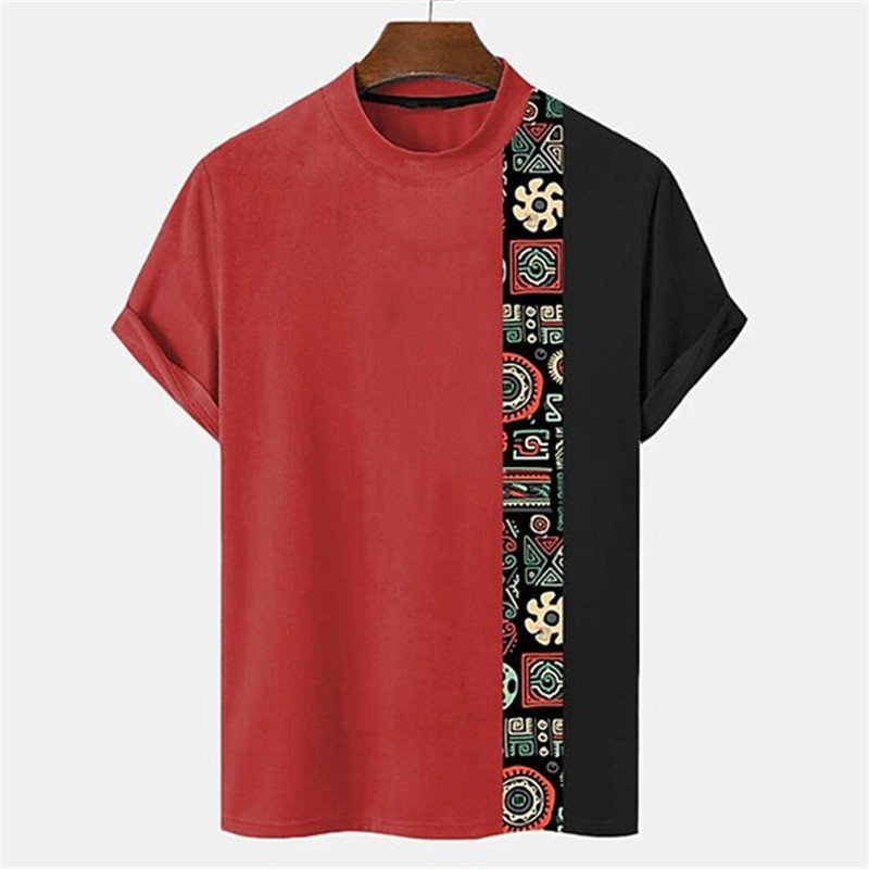 2024 African Grain Digital 3D Cartoon Printed Short Sleeve T-Shirt For Men