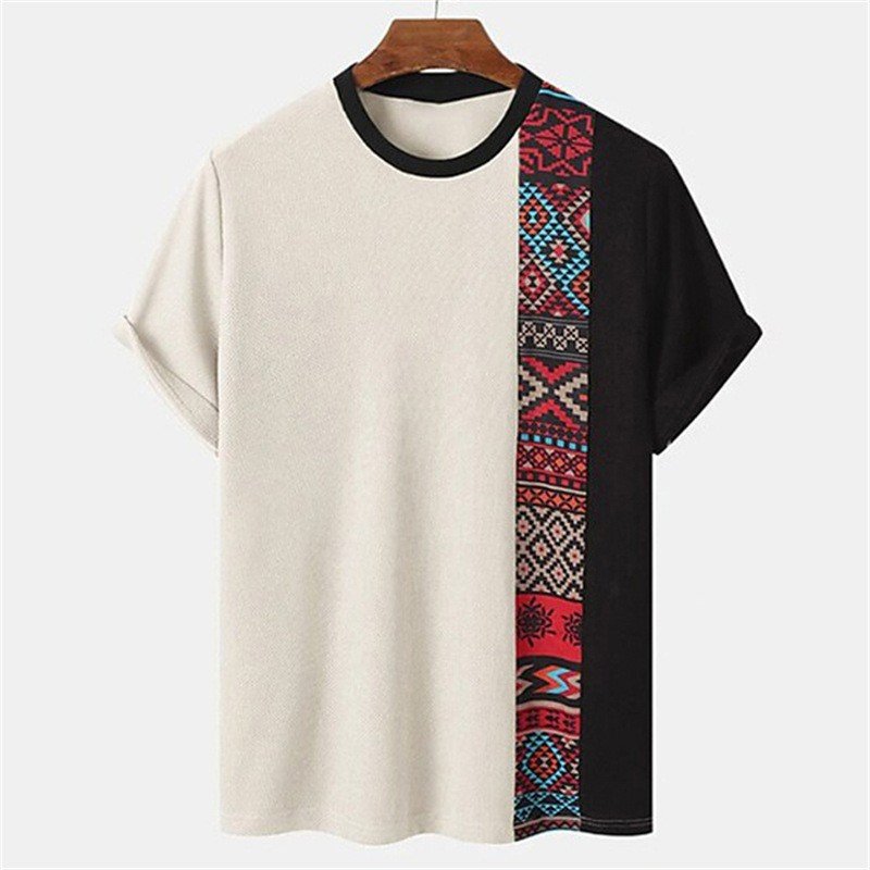 2024 African Grain Digital 3D Cartoon Printed Short Sleeve T-Shirt For Men