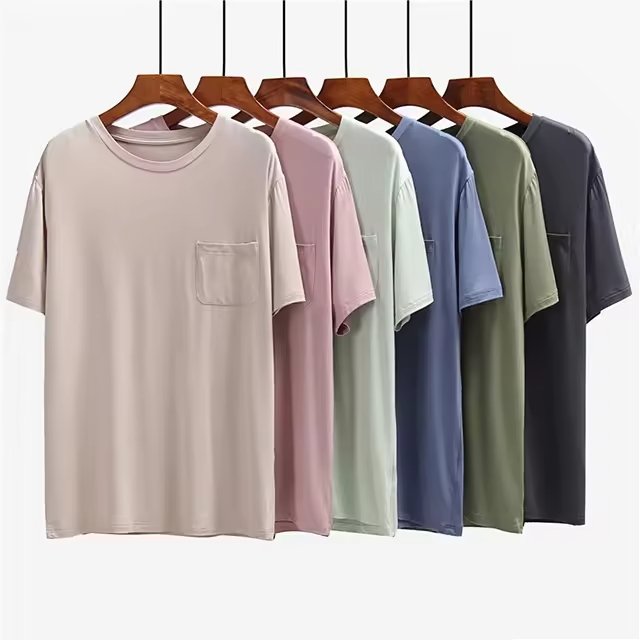 USA/UK/EU regular size High quality Blank Combed Pima Hemp Cotton 100% T-Shirt 180-350gsm Drop Shoulder with front pocket