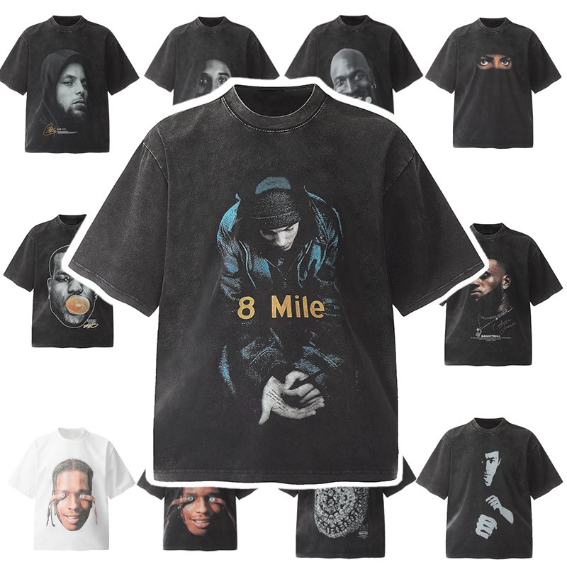 wholesale Cotton Men's T-Shirts Loose Fit 200 230 250 280 300 320 GSM Tees Oversized Heavyweight Plain Custom T Shirt for Unisex