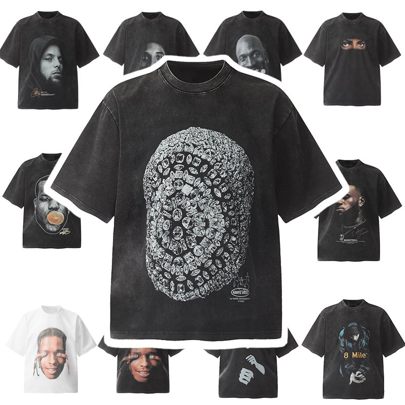 wholesale Cotton Men's T-Shirts Loose Fit 200 230 250 280 300 320 GSM Tees Oversized Heavyweight Plain Custom T Shirt for Unisex