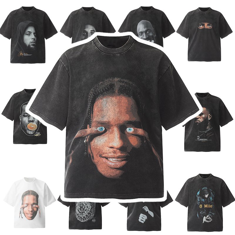wholesale Cotton Men's T-Shirts Loose Fit 200 230 250 280 300 320 GSM Tees Oversized Heavyweight Plain Custom T Shirt for Unisex