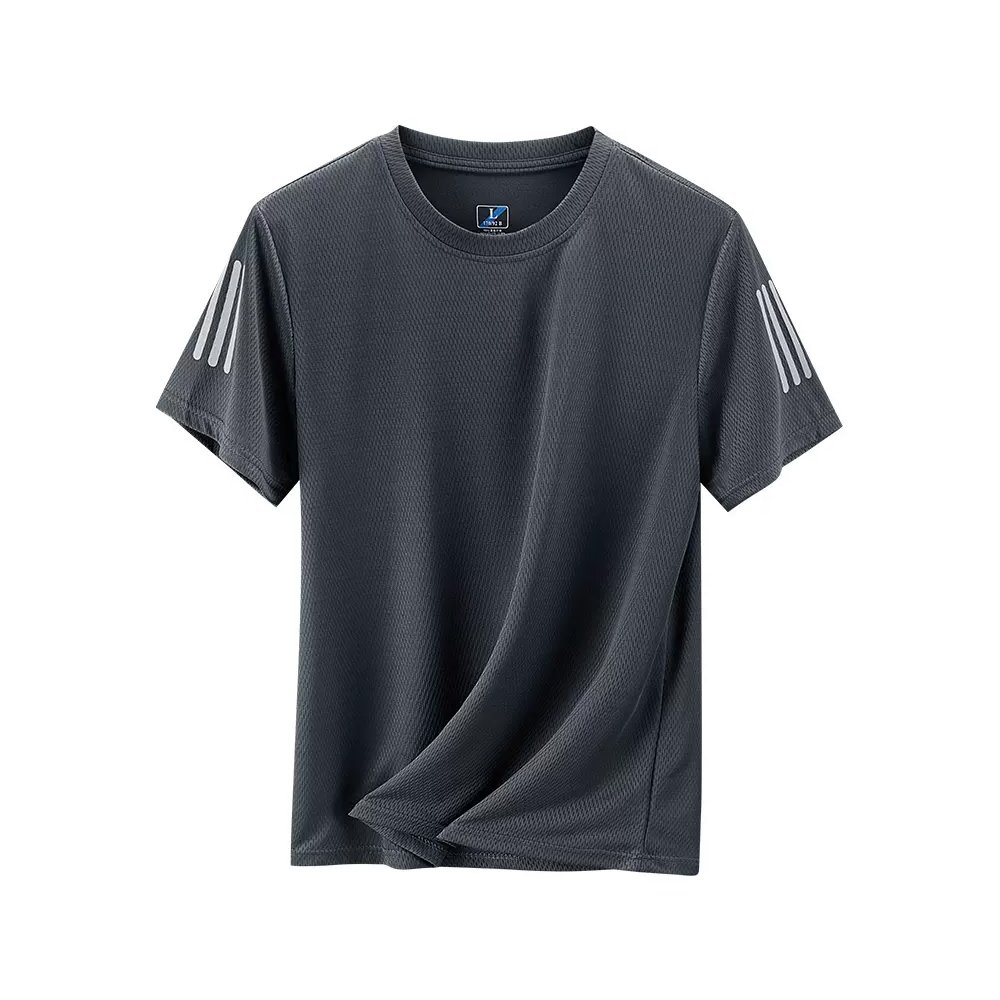 AI-MICH Custom Mens Quick Dry Sport T Shirts High Elasticity Polyester Short Sleeve Blank Plain Gym Men'S T Shirts