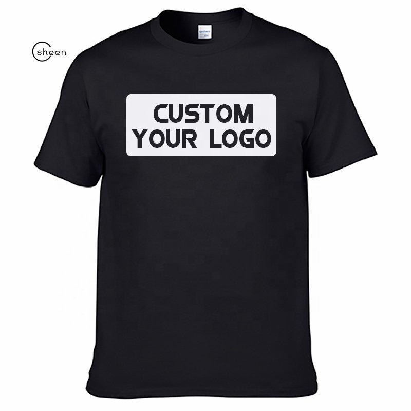 Custom t-shirt High Quality 100% Cotton T-Shirt Men's O-Neck Customize Printing Logo Blank T-Shirt