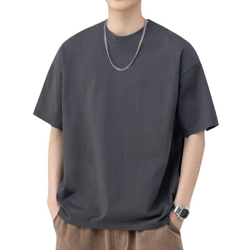 Wholesale OEM Customized Luxury Plain Casual Fashion T Shirt Drop Shoulder Blank Plain T Shirt Men's T-Shirts