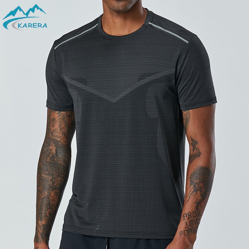Wholesale tshirts short sleeve O neck Men Casual quick dry workout sport running t shirt UV Protection tee