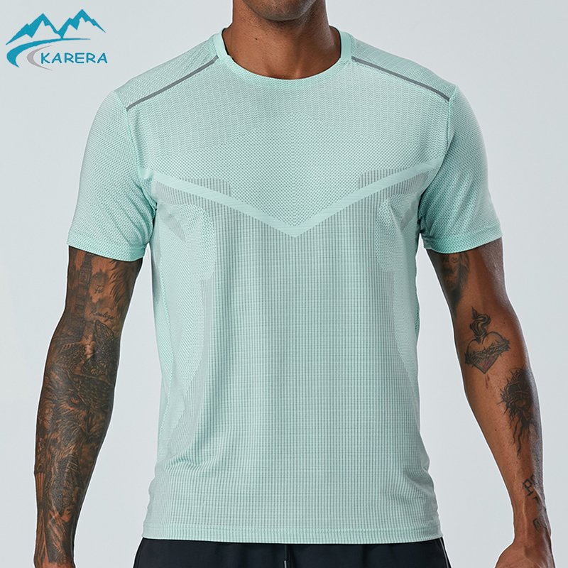 Wholesale tshirts short sleeve O neck Men Casual quick dry workout sport running t shirt UV Protection tee