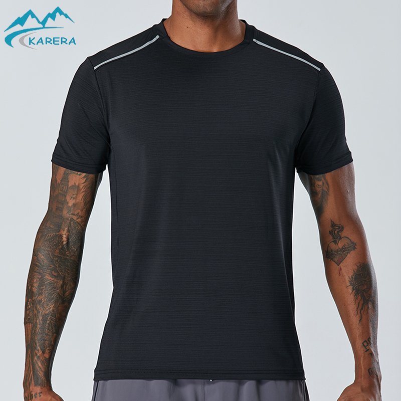 Wholesale tshirts short sleeve O neck Men Casual quick dry workout sport running t shirt UV Protection tee