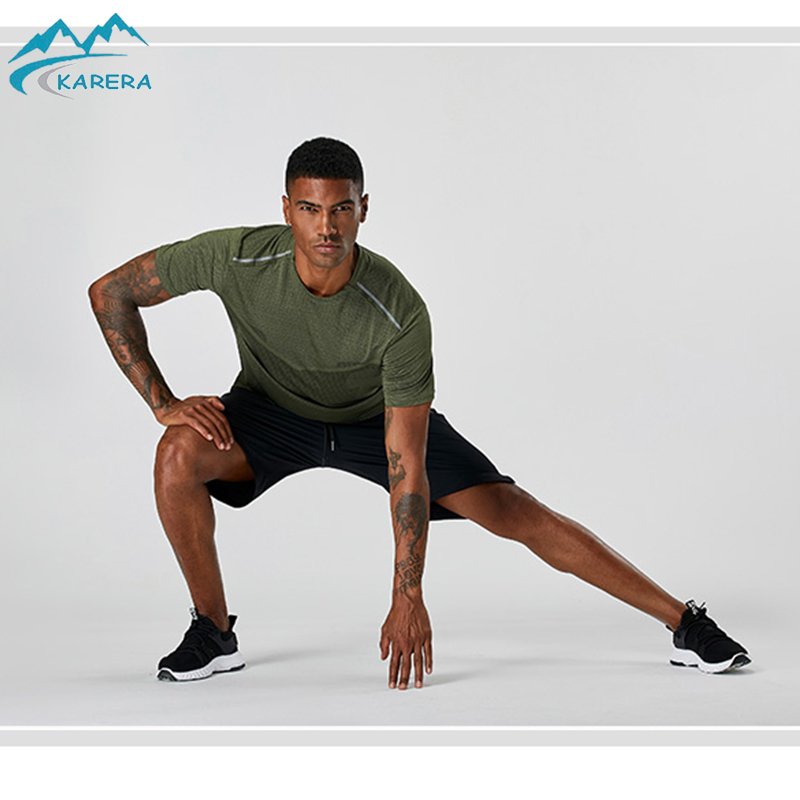 Wholesale tshirts short sleeve O neck Men Casual quick dry workout sport running t shirt UV Protection tee