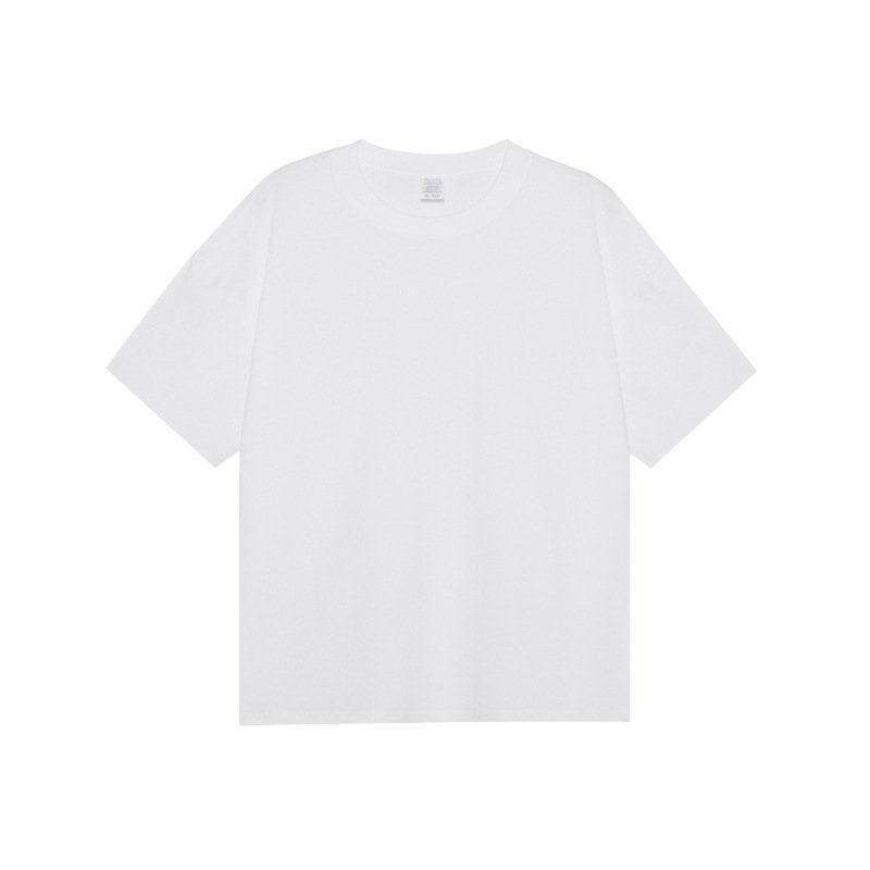 Men's 100% Cotton Summer Casual Heavyweight Shirts Plus Size O Neck Men's T-shirt Oversize