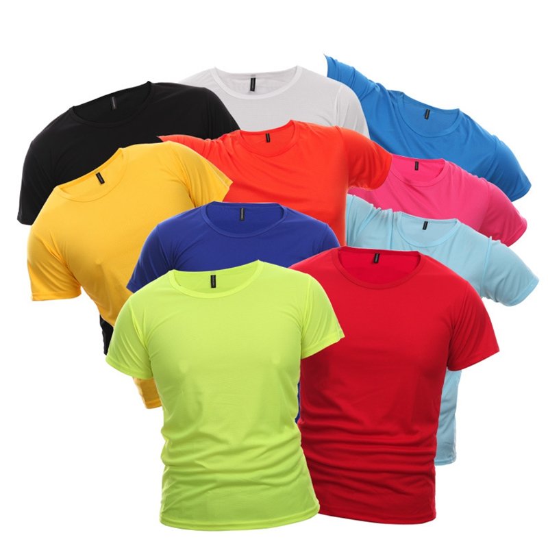 Wholesale printed logo polyester sublimation quick dry body fit ports running gym dry-fit custom logo men's t-shirt