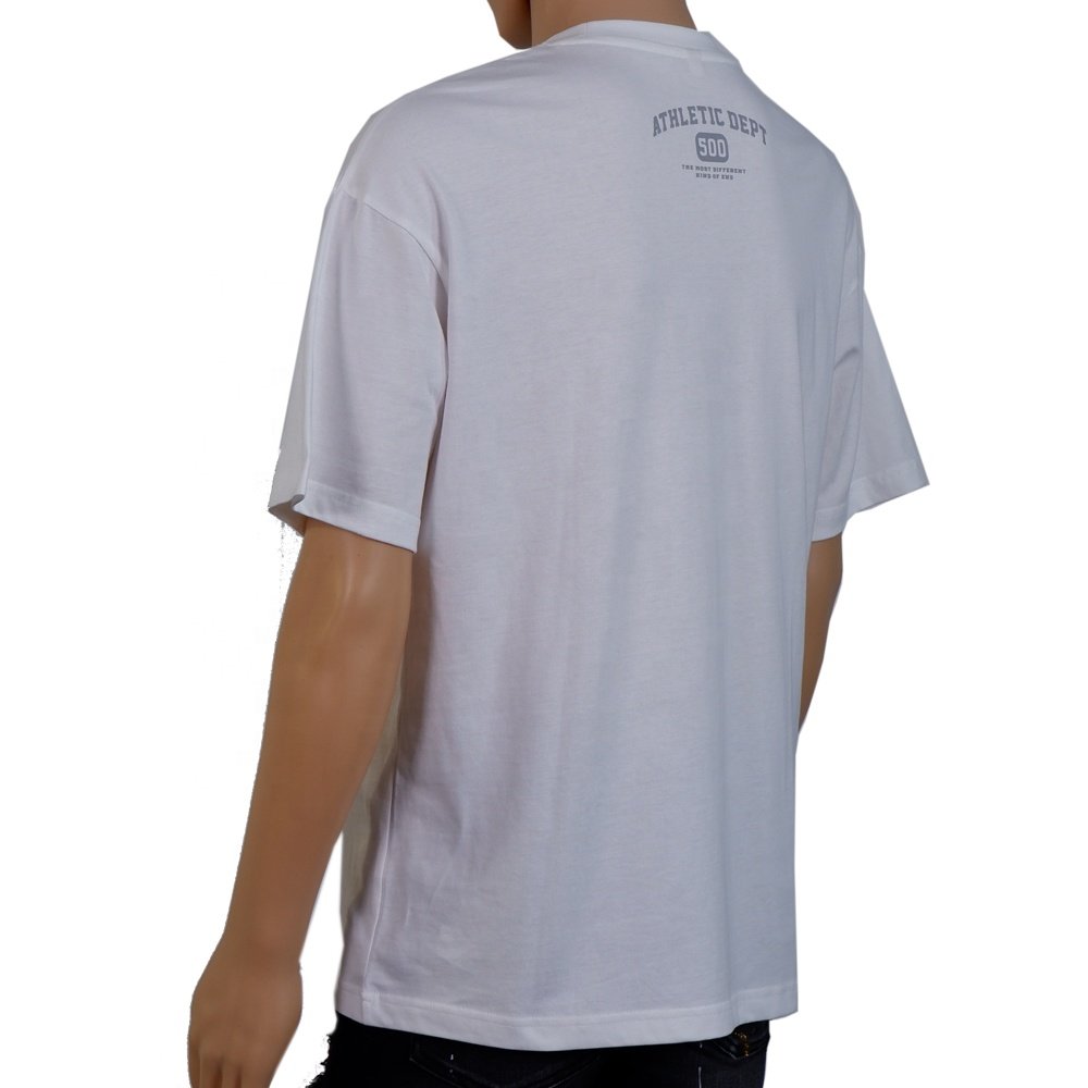 100% cotton men's T-shirt Summer round neck high quality letter print casual loose edition men's shirt custom print