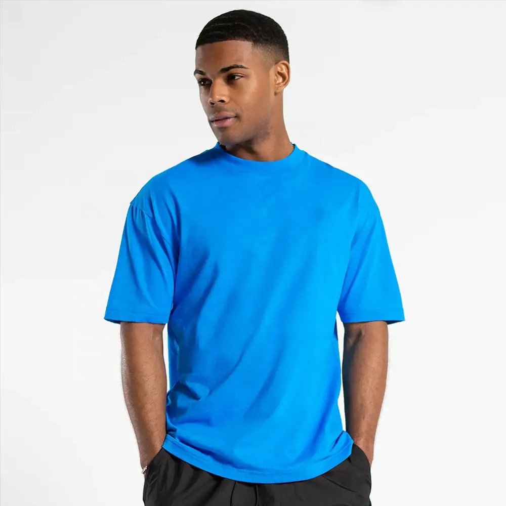 2024 Summer 100% Cotton Men's T-Shirt Casual Style Embroidery 100% Polyester Oversized Streetwear Blank Plain T-Shirts