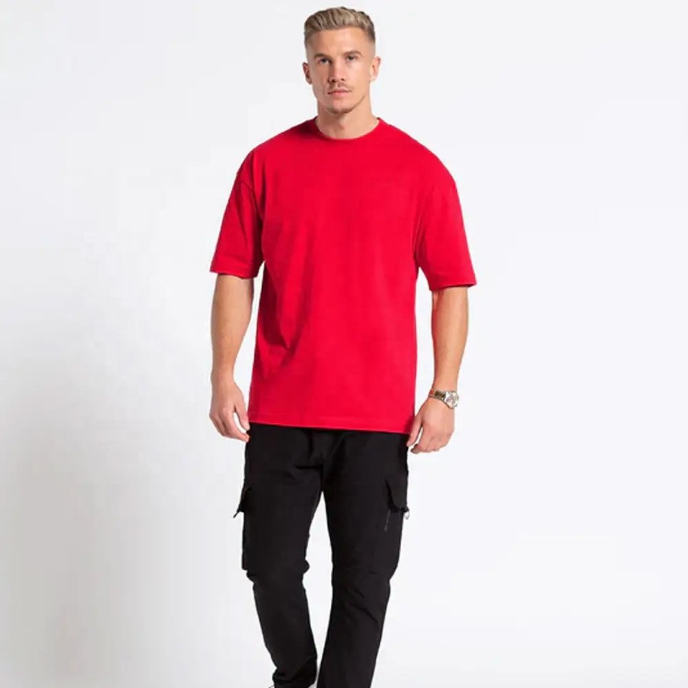 2024 Summer 100% Cotton Men's T-Shirt Casual Style Embroidery 100% Polyester Oversized Streetwear Blank Plain T-Shirts