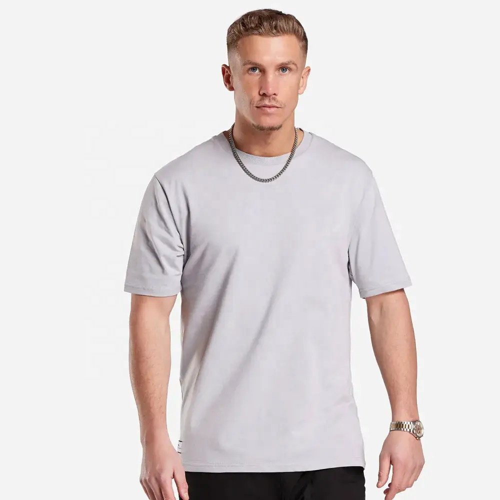 2024 Summer 100% Cotton Men's T-Shirt Casual Style Embroidery 100% Polyester Oversized Streetwear Blank Plain T-Shirts