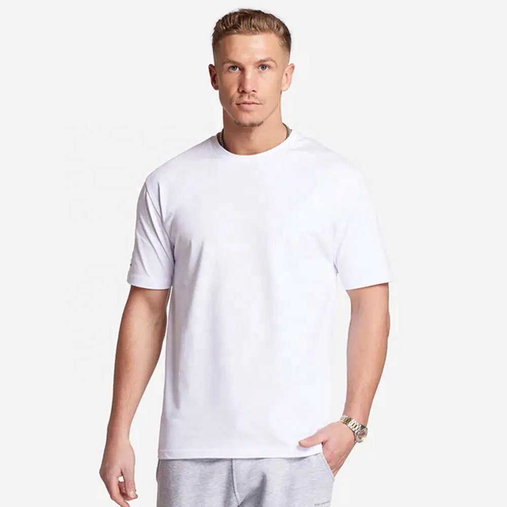 2024 Summer 100% Cotton Men's T-Shirt Casual Style Embroidery 100% Polyester Oversized Streetwear Blank Plain T-Shirts