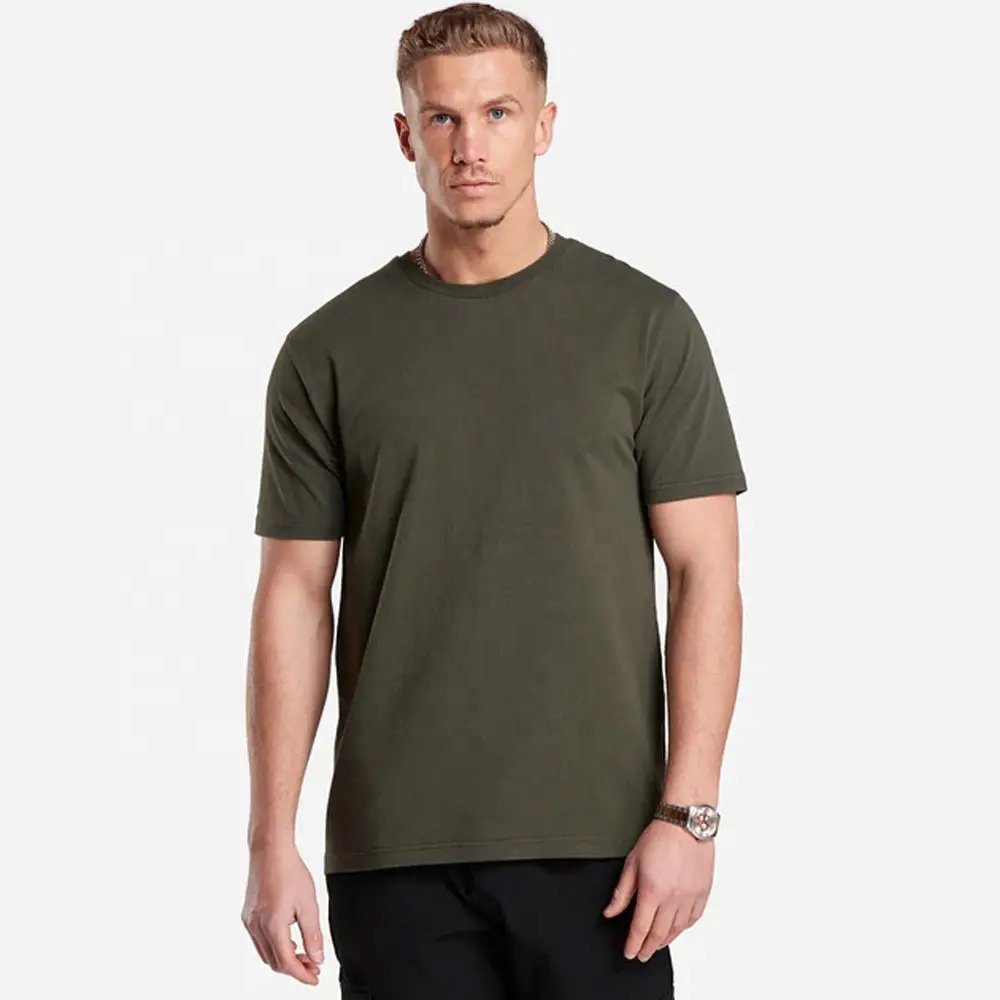2024 Summer 100% Cotton Men's T-Shirt Casual Style Embroidery 100% Polyester Oversized Streetwear Blank Plain T-Shirts