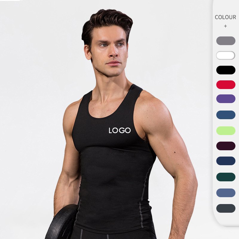 Wholesale Custom logo Men's Slimming Shapewear Corset Fitness Compression Tank Top Sport Gym Men's Body Shaper Vest