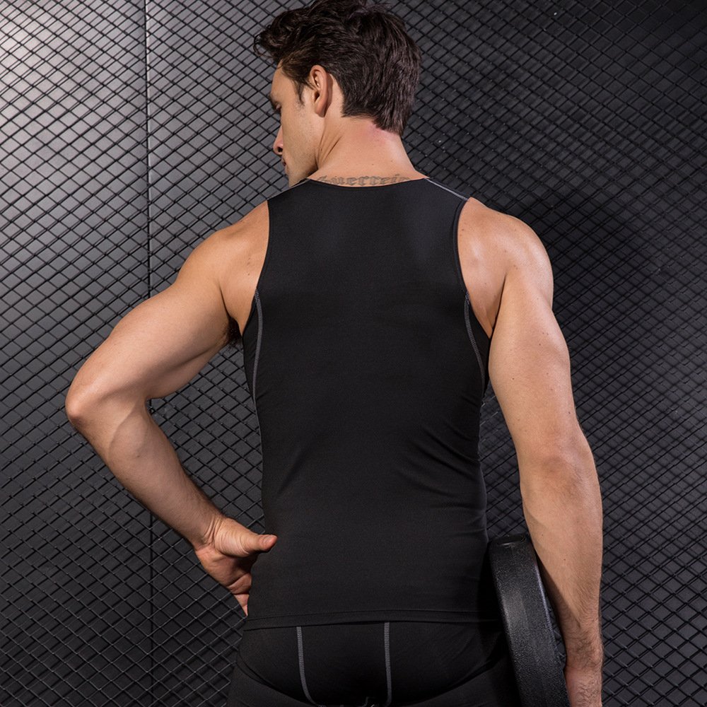 Wholesale Custom logo Men's Slimming Shapewear Corset Fitness Compression Tank Top Sport Gym Men's Body Shaper Vest