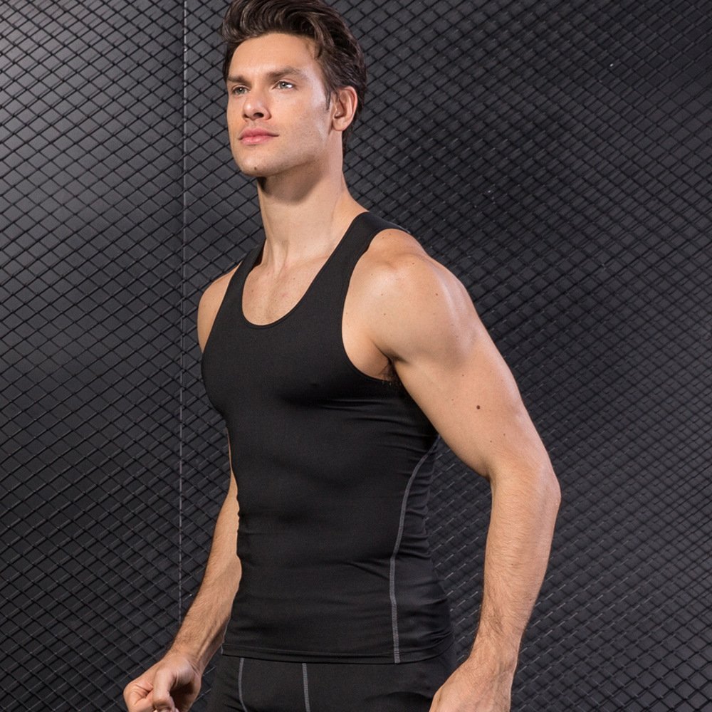 Wholesale Custom logo Men's Slimming Shapewear Corset Fitness Compression Tank Top Sport Gym Men's Body Shaper Vest
