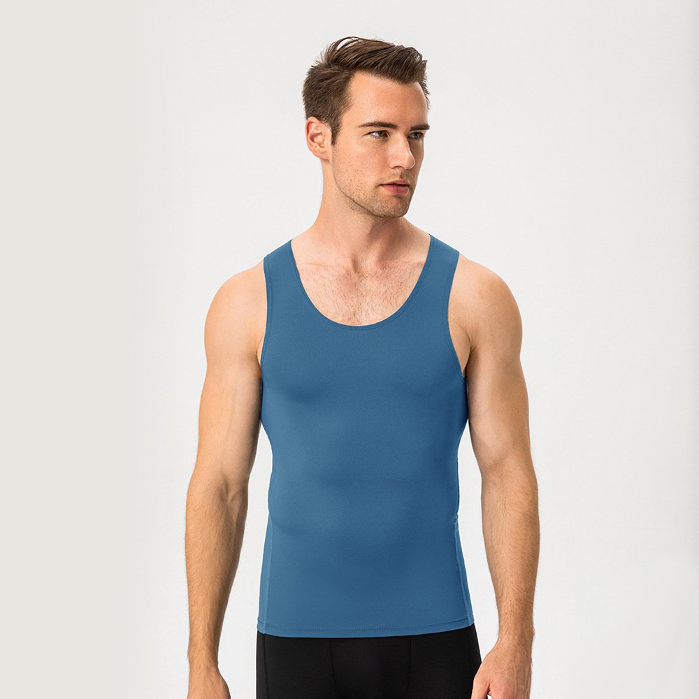 Wholesale Custom logo Men's Slimming Shapewear Corset Fitness Compression Tank Top Sport Gym Men's Body Shaper Vest
