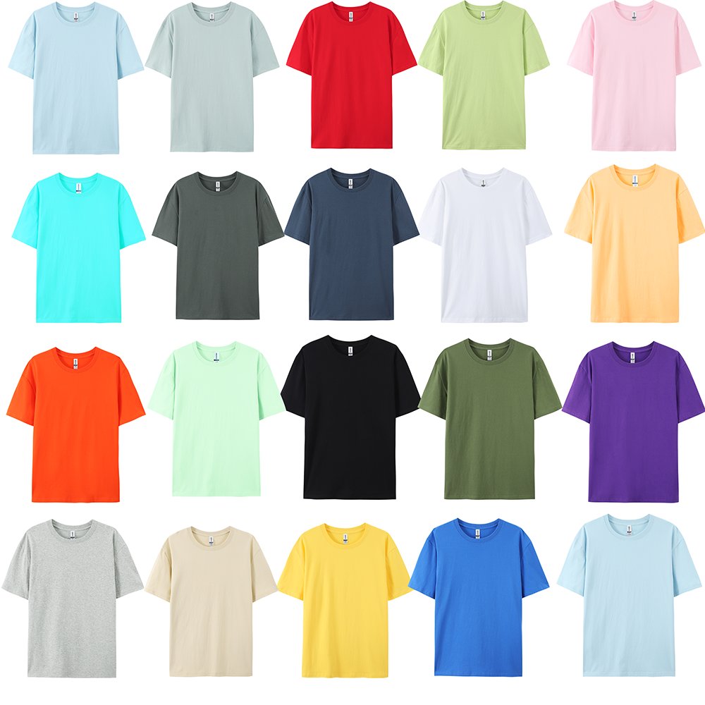 Wholesale Blank T Shirt Custom 100% Cotton t-shirt Printing logo for Mens Plain t shirts Printed White Black T Shirt