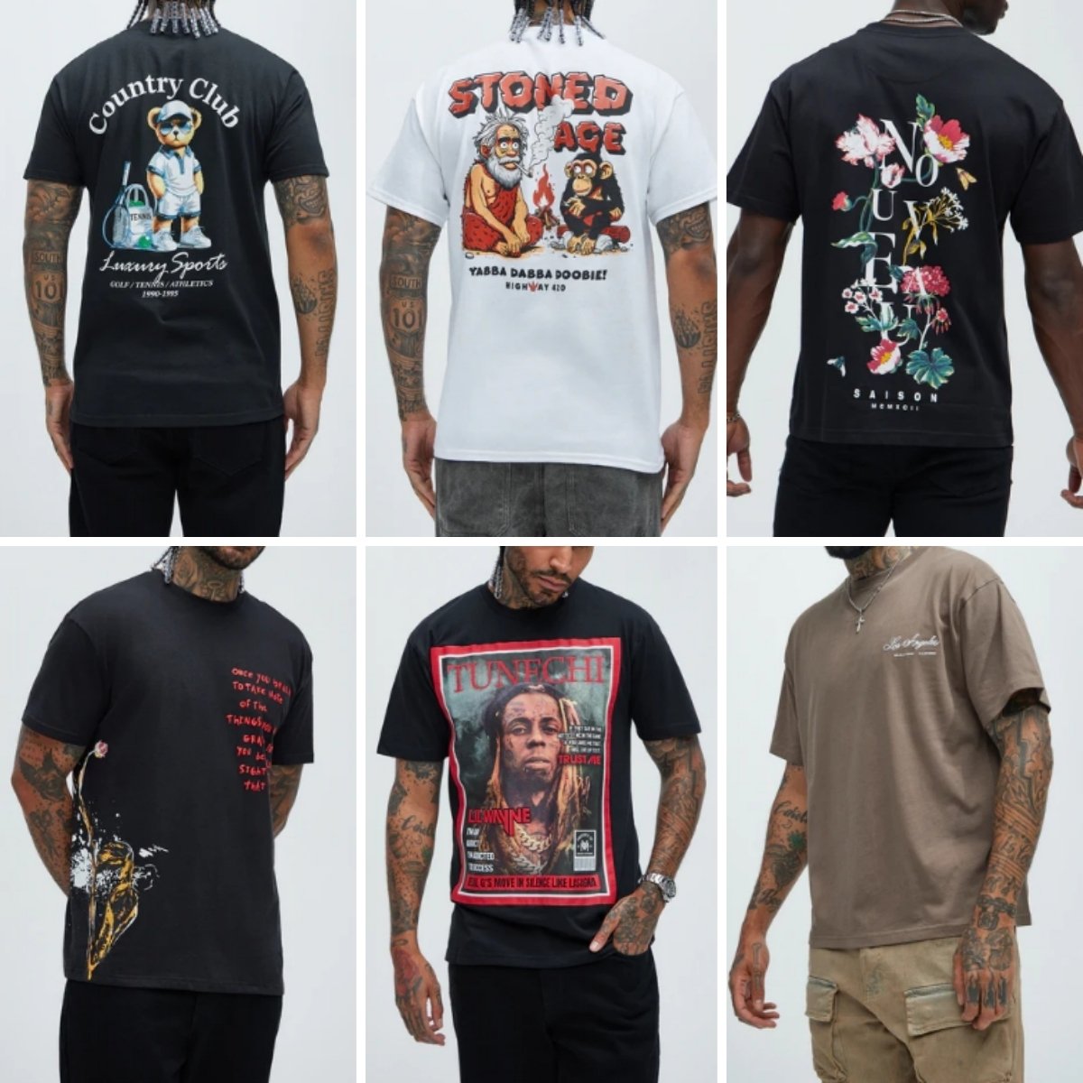 Clearance 2024 High quality Printed Fashion Designer T-shirt for Men's Casual Loose Printed T-shirt Random Delivery