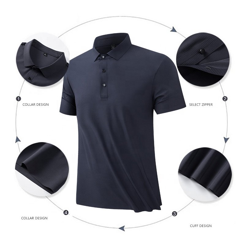 OEM ODM High Quality Men's Regular-fit Short Sleeve Wicking Quick-dry Golf Polo Shirt Men's T-Shirts