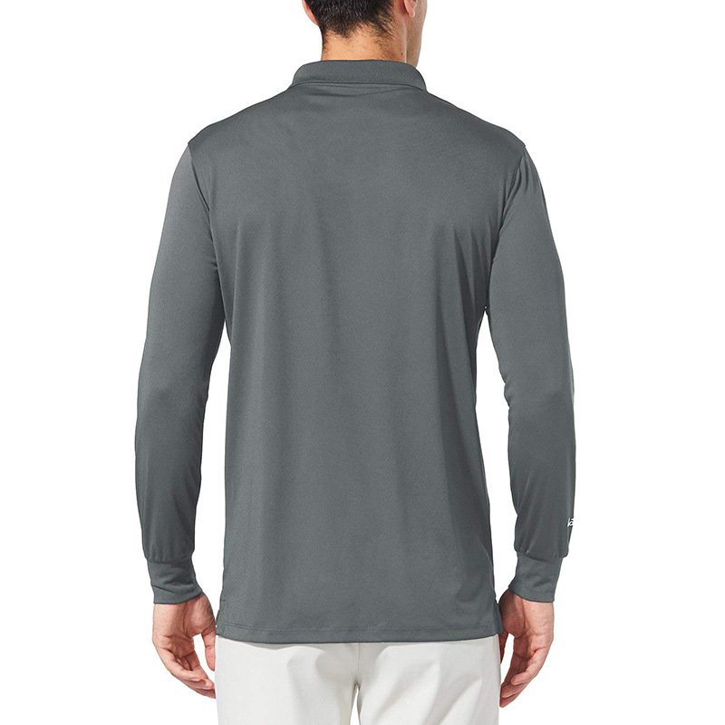 Sun protection UPF 50+ quick dry solid color long sleeve anti UV golf shirt men's polo t shirt