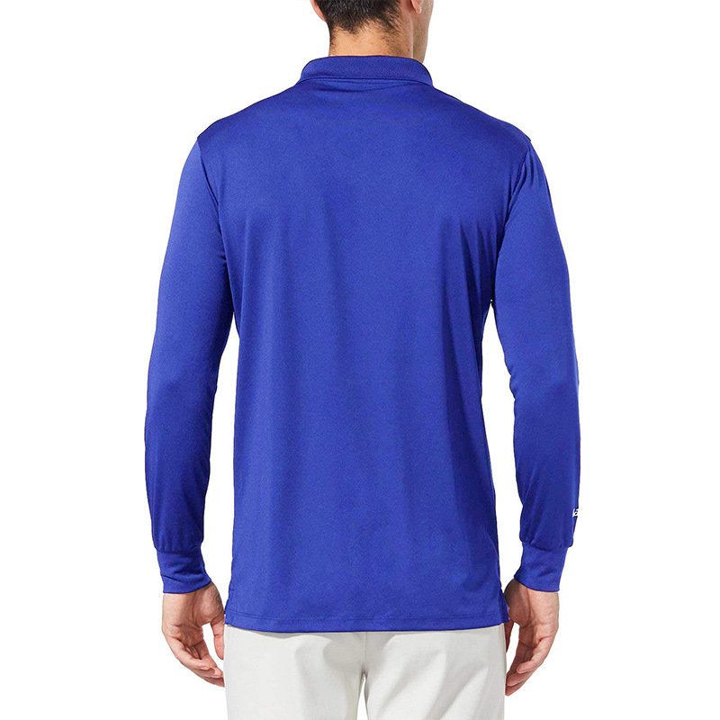 Sun protection UPF 50+ quick dry solid color long sleeve anti UV golf shirt men's polo t shirt