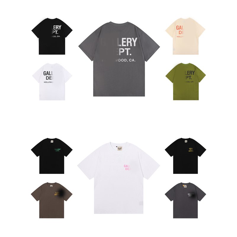 Fashion Top Quality Gallery Men's T-shirts Trend Loose Short Sleeve Thick Fabric Departments T-shirt Tee De La Galleriey Shirts