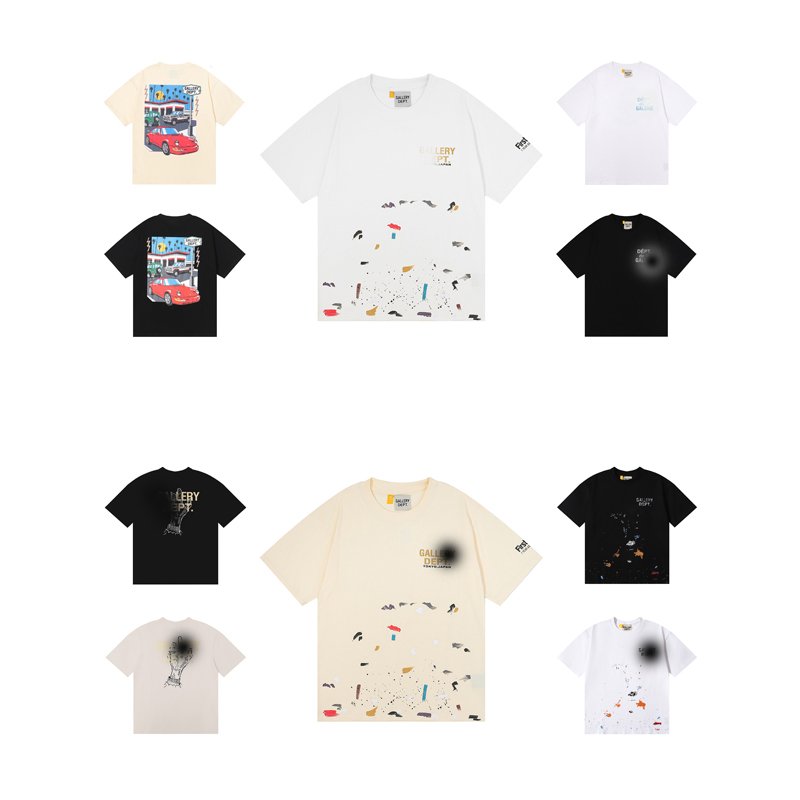 Fashion Top Quality Gallery Men's T-shirts Trend Loose Short Sleeve Thick Fabric Departments T-shirt Tee De La Galleriey Shirts
