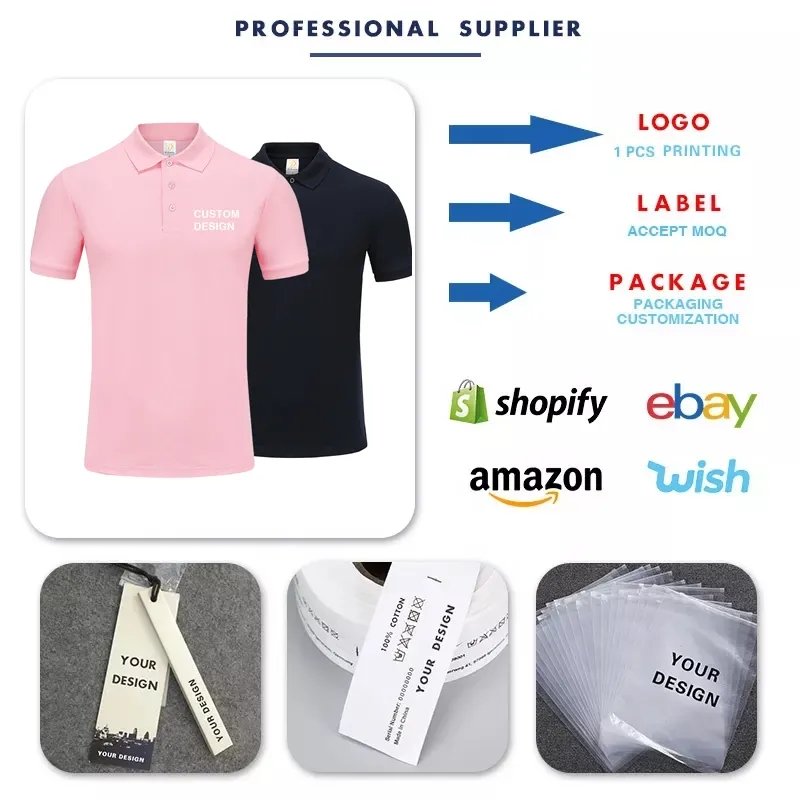 Factory price polyester cotton plain blank men polo shirts custom logo printed men's polo t shirt