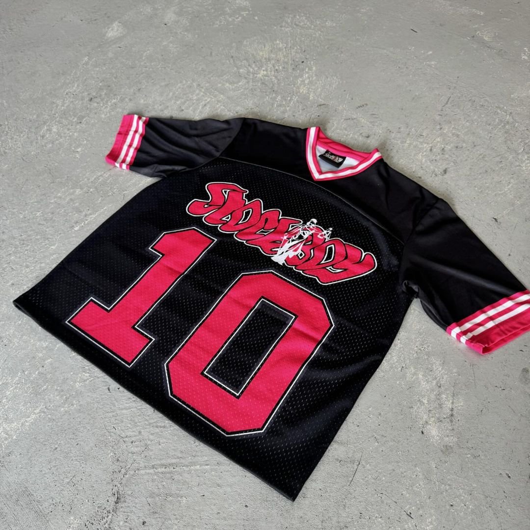 Custom Design Hot Sell DTG Printing Color Block High Quality Sportswear Oversized Mesh Graphic Jersey Cropped Boxy T Shirt Men